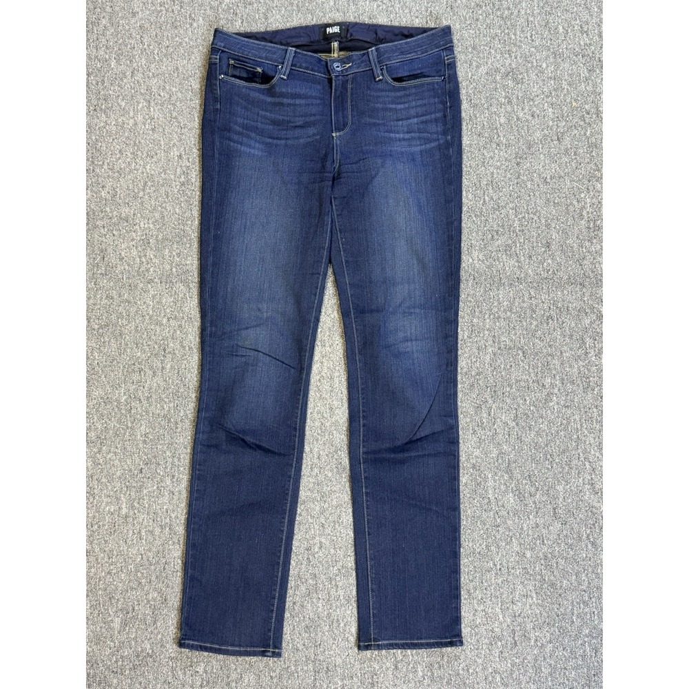 Paige Skyline Skinny Jeans‎ Womens 31 Blue Dark Wash Stretch Denim Pants